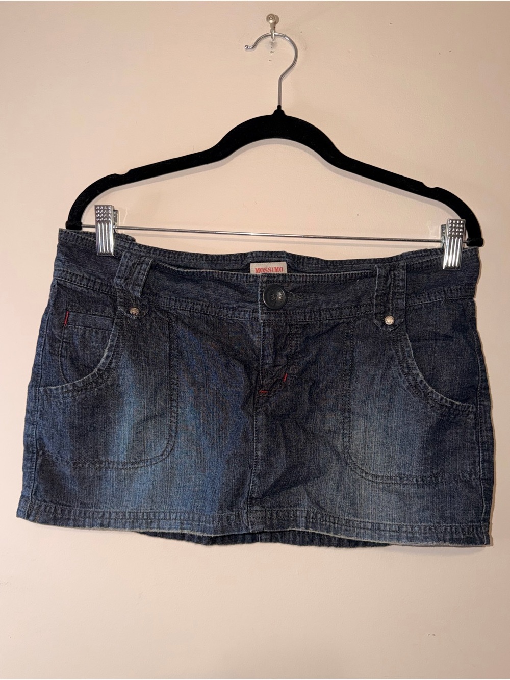 Mossimo Supply Co. Dark Blue Denim Mini Skirt Y2K